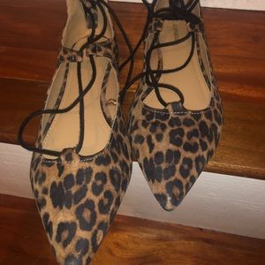 Express leopard flats